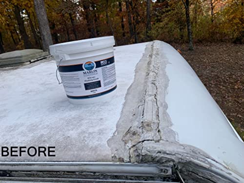 100% Silicone Roof Patch – Prevent and Repair Leaks – Complete Waterproofing – Easy Trowel or Brush Application… (1 Gallon, Gray) - color: Gray, size: 1 Gallon