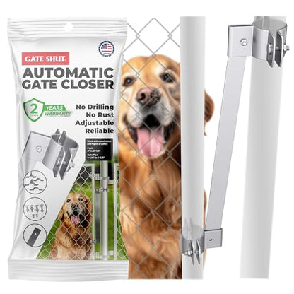 Sta-klos Self-Closing Gate Closer Automatic for Outdoor, Pool & Dog Gates, Adjustable Tension Made in USA