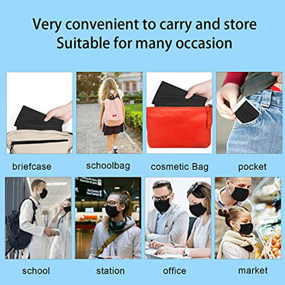 Individually Wrapped Masks 100 Pack Disposable,Face Mask Protection for Adults 3-Layer Filter Safety Face Masks(100, Black)
