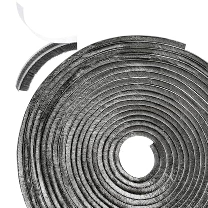 33FT Brush Weather Stripping, 0.35"W x 0.35"T High-Density Self-Adhesive Seal Strip for Doors and Glass Doors, Draft Blocker for Windproof, Dustproof, and Soundproof, Easy Cut & Install, Gray - size: 0.35" x 0.35"