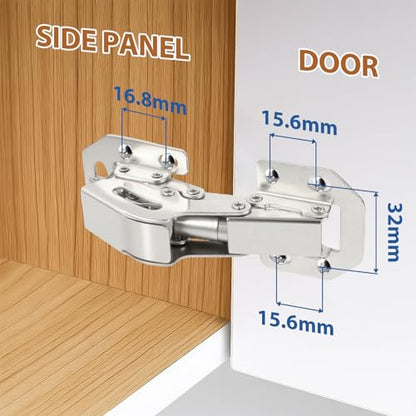 TamBee Soft Close Hinges, 90 Degree Kitchen Cabinet Door Hinges - No drilled, Concealed, Soft Close for Cabinet, Cupboard with Mounting Screws 4 Pack - style: 90°