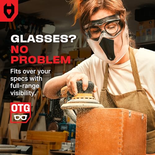 NoCry Safety Face Shield Mask for Work with Premium Anti Fog and Anti Scratch Technology — Durable ANSI Z87.1 Certified Grinding Face Shield with Extreme Impact Resistance - style: Premium Goggles + Shield