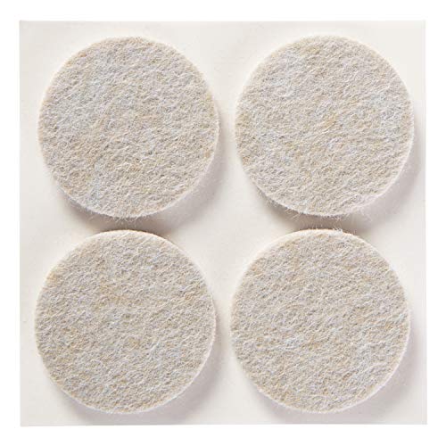 Scotch Felt Pads 12 PCS Beige, Felt Furniture Pads for Protecting Hardwood Floors, 1.5" inch Round, Easy-to-apply, Self-Stick design, Reliable protection from nicks, dents and scratches (SP803-NA) - size: 1.5" Round