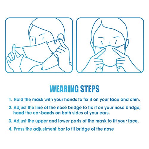 50 PCS Black Disposable Face Masks 3-Ply Filter Earloop Mouth Cover, Face Mask (Pack of 2) - size: 50 Count (Pack of 2)