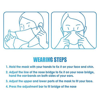 50 PCS Black Disposable Face Masks 3-Ply Filter Earloop Mouth Cover, Face Mask (Pack of 2) - size: 50 Count (Pack of 2)