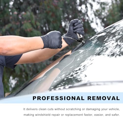 Windshield Removal Tool, Aluminium Alloy Auto Windscreen Replacement Tool with Steel Blade, Professional Window Glass Trim Remover for Sedan Truck SUV, Car Accessories