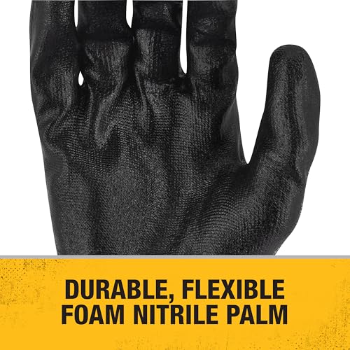 DEWALT DPG575 Foam Nitrile A3 Cut Resistant Glove for Outdoor Work, Construction and General Purpose - Size M - size: Medium