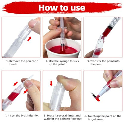 Fillable Touch Up Paint Pen, Refillable Paint Brush Pens, Touch up Paint pens for Walls - Wood Floors, Windows, Furniture, Kitchen Cabinet, Suitable for Any Repair(3 Pack) - color: A-03