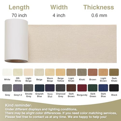 Gheeidau Canvas Repair Tape 4×70 Inch Waterproof Self-Adhesive Fabric Repair Patch for Repairing Boat Covers,Tents,Patio Umbrellas,Car Seats,Luggage,Sofas.(Light Beige) - color: Light Beige