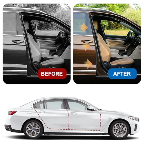 10 Ft Car Door Seal - D Shaped Rubber Weather Stripping Door Seal - Self Adhesive Soundproofing Weatherstripping for Car Window Truck Auto RV
