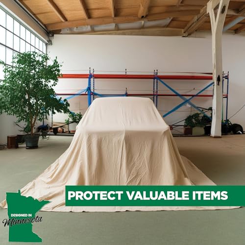 All Purpose Canvas Drop Cloth by EZ Drop - Cotton Duck Dropcloth Tarp for Painting, Construction Debris, Floor & Furniture Protection, Heavy Duty Cover Against Paint, Dust, Dirt (4 ft. x 12 ft.) - size: 4 ft. x 12 ft.