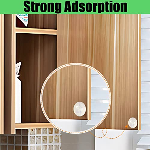 TCPENG® 100PCS Clear Rubber Feet, Small Self Adhesive Pads, Sticky Rubber Dots, Non-Slip Cabinet Stoppers, Furniture Buffers — Hemispherical Silicone Pads for Door Furniture