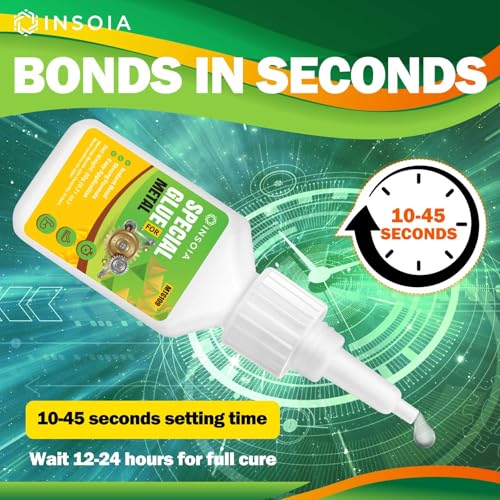 Metal Glue, 20g Heavy Duty Adhesive for Metals and Other Materials Bonding, Waterproof & Fast-Drying, Super Instant Glue for Metal Repairs, Jewelry, DIY Projects, Aluminum, Steel, and More - size: 20 Grams * 1 Pack, style: Metal Glue