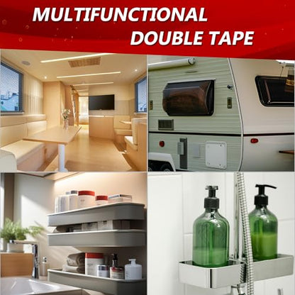 3M Double Sided Tape 0.5"×18ft 5925 Black Mounting Tape Heavy Duty Waterproof Foam Tape Strong Adhesive for RV LED Strip Light Décor - size: 0.5" ×18ft