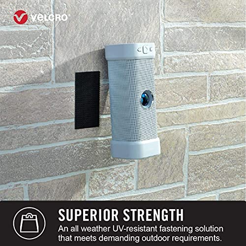 VELCRO Brand Extreme Outdoor Mounting Tape, 20Ft x 1 in,Holds 15 lbs, Strong Heavy Duty Stick on Adhesive, Mount on Brick,Concrete for Hanging,30702,(Pack of 12) - size: 20 feet x 1 inch (Pack of 12)
