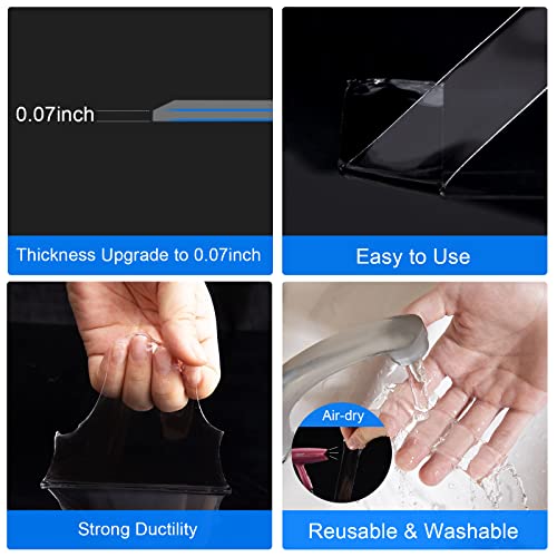 Nano Double Sided Tape Heavy Duty, Multipurpose Removable Mounting Tape Adhesive Grip,Reusable Strong Sticky Wall Tape Strips Transparent Tape Poster Carpet Tape for Paste Items,Household…