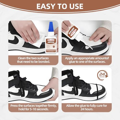 Shoe Glue Sole Repair - 60g Clear Strong Adhesive for Sneakers, Boots, Leather, Sandals, Rubber Soles, Handbags - with Anti-Clog Cap - size: 60g, style: Shoe Glue