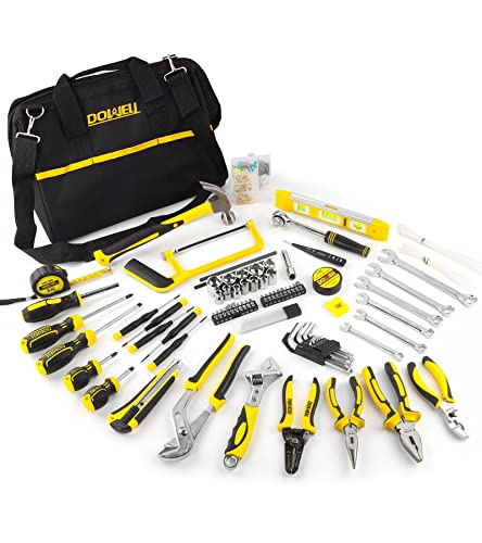 DOWELL 229PCS Tool Sets for Men, Household Hand Tool Kit, Home Repairing Tool Set for Maintenance with 14-Inch Storage Bag - size: 229 Pcs