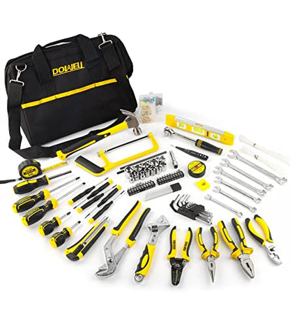 DOWELL 229PCS Tool Sets for Men, Household Hand Tool Kit, Home Repairing Tool Set for Maintenance with 14-Inch Storage Bag - size: 229 Pcs