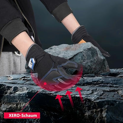 Work Gloves Leather Mechanic Touchscreen Working Construction Glove - size: Large (Pack of 1)