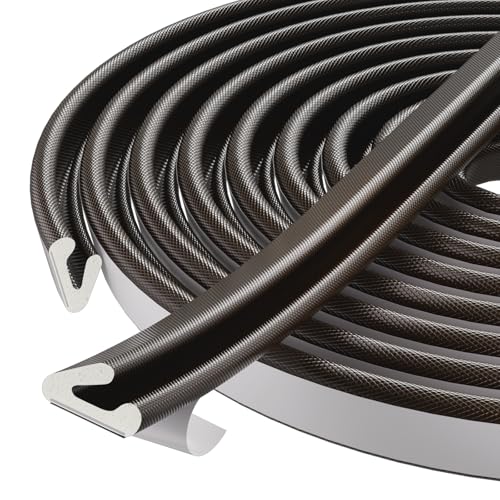 19.7 Ft V-Shape Thin Weather Stripping Door Seal Strip for Doors Frame,Self Adhesive Foam Tape Weatherstripping Door Insulation Winter,Door Soundproof Gap Filler Sealing Strip,Brown - color: Brown, size: 19.7 Ft