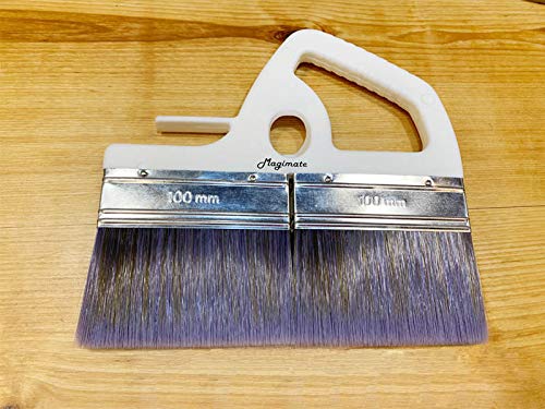 Magimate 8 Inch Large Paint Brush, Flat Wide Varnish Brush for Acrylic Painting, Wallpaper Glue, Furniture, Fence Stain & Art Gesso - Soft Poly Paddle