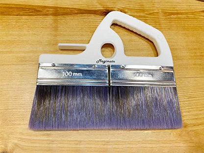 Magimate 8 Inch Large Paint Brush, Flat Wide Varnish Brush for Acrylic Painting, Wallpaper Glue, Furniture, Fence Stain & Art Gesso - Soft Poly Paddle