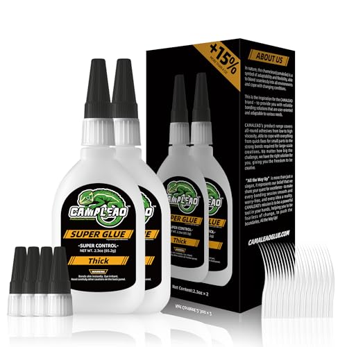 Thick Super CA Glue Kit 4.6 oz, Heavy Duty Clear Superglue Repair Wood Metal Plastic Shoe Ceramic Leather, Strength Instant Cyanoacrylate Adhesive for Woodworking Large Gap Crafts Archery Fletching - size: 4 oz., style: THICK VISCOSITY