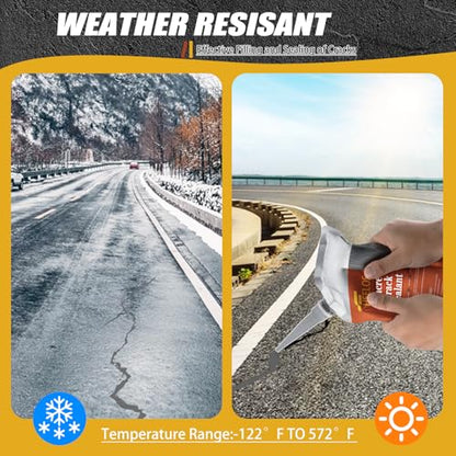 Concrete Crack Filler, 9Packs Premium Concrete Crack Sealant, Weather-Resistant Caulking Glue,Quick-Drying & Waterproof Repair Adhesive for Slabs, Driveways, Sidewalks (Grey) - style: 9Pack-9.9LB
