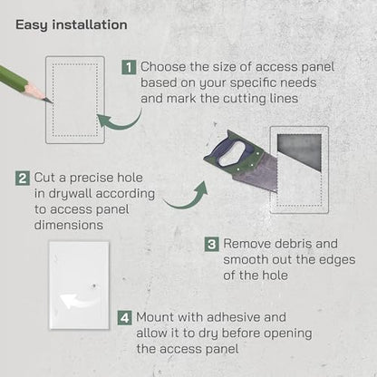 Vent Systems Access Panel for Drywall 6 x 10 Inch - Wall Hole Cover Plate - Metal Access Door with Handle - Plumbing Access Panel for Drywall - Service Shaft Crawl Space Door - Wall Access Panel - size: 6'' X 10''