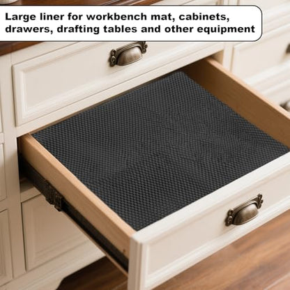 Anti-Slip Router Table Mat Non Slip Work Bench Top Mat - 24" x 36" Durable Non Slip Pad Tool Mats for Workshop Woodworking Router Cabinet Drawer Shelf Liner