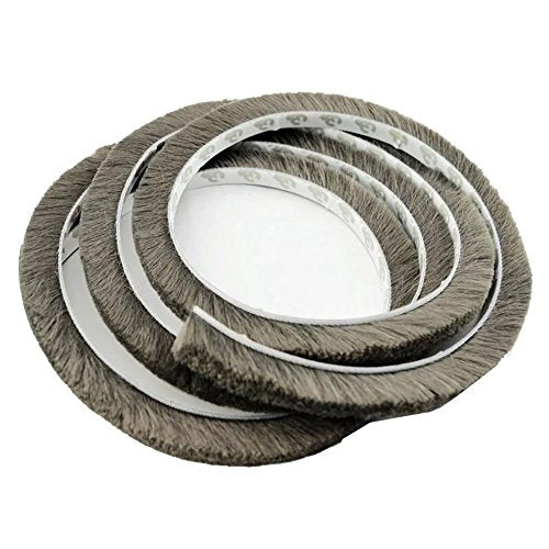 Tambee Self-Adhesive Soundproofing Weather Stripping for Doors and Windows, Brush Weather Strip Door Seal Pile Insulation, 3/8in x 1/5in x 16.5ft, Grey - color: Gray, size: 3/8in*1/5in*16.5ft
