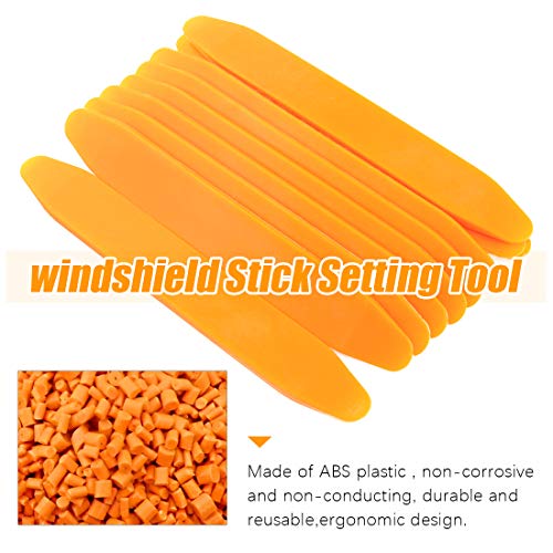 12 Piece Windshield Installation Tools kit, 10 Piece Stick Setting Tool, 1 Piece Offset Windshield Installing Tool, 1 Piece Cotter Pin Puller for Installing Windshield Gaskets, Trim and Strips