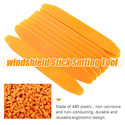 12 Piece Windshield Installation Tools kit, 10 Piece Stick Setting Tool, 1 Piece Offset Windshield Installing Tool, 1 Piece Cotter Pin Puller for Installing Windshield Gaskets, Trim and Strips