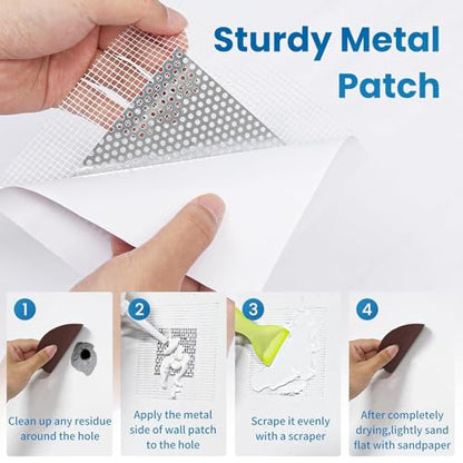 3 Pack Drywall Patch Repair Kit, Wall Mending Agent for Holes & Cracks, Drywall Patch Repair Kit with Spackle Paste, Wall Repair Paste for Nail Holes, Dents & Small Damage