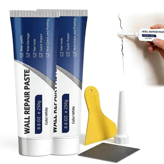 Drywall Repair Kit, 2026 Upgrade Wall Mending Agent, Quick Easy Wall Repair Paste Wall Spackle with Scraper for Effortless Hole Filling and Surface Mending (2 PCS) - color: 2 PCS