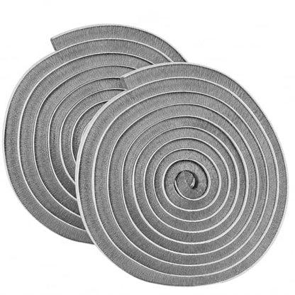 Weather Stripping Door Seal 2 Packs 0.2in (T x 0.4in (W) x 66FT,Grey Brush Self Adhesive Brush Seal Tape for Door Window Draft Stopper Noise Blocker Sliding Door - size: 2 Pack 0.2"x 0.4" x33FT