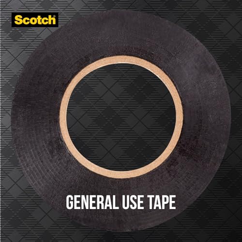 Scotch Vinyl 700 Electrical Tape, 1 Roll, Black, 3/4-in x 66-ft, General Purpose, Commercial Grade, Rated for Temperatures Up to 194-Degree, Highly Flexible, Stretchy & Conformable (700) - size: 3/4 in. by 66 ft., style: 1 roll