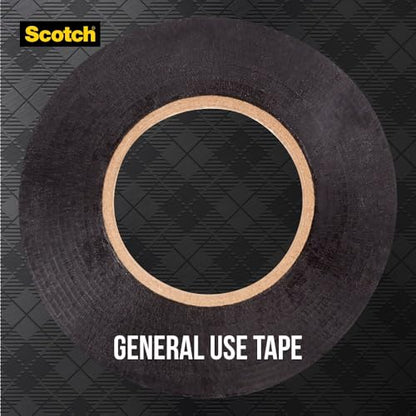 Scotch Vinyl 700 Electrical Tape, 1 Roll, Black, 3/4-in x 66-ft, General Purpose, Commercial Grade, Rated for Temperatures Up to 194-Degree, Highly Flexible, Stretchy & Conformable (700) - size: 3/4 in. by 66 ft., style: 1 roll
