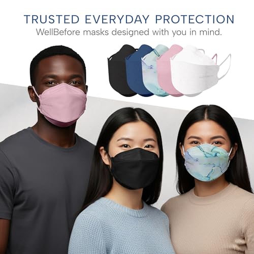 Well Before Welcome Series 3D KN95 Face Mask, Regular, Pack of 50 - color: Pink