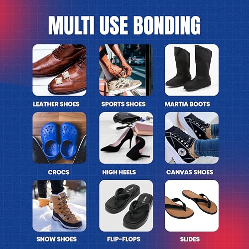 GH1200 20g Shoe Glue Heavy Duty with Brush Applicator & Nozzle, Shoe Glue Sole Repair, Fixes Sneakers, High Heels, Crocs & More, can Bear Extreme Conditions - style: 20g Shoe Glue Brush & Nozzle