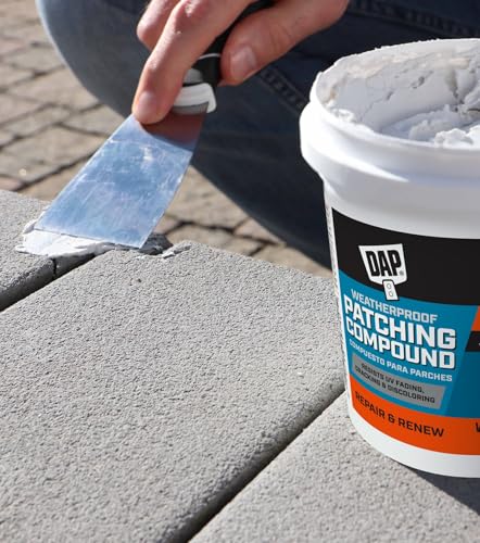 DAP Weatherproof Patching Compound, White, 16 Oz (7079818740) - size: 16 Fl Oz