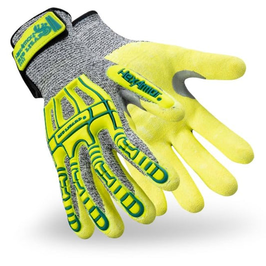 HexArmor Cut-Resistant Impact Protection Nitrile Palm Work Gloves | Rig Lizard® Series 2092 | Medium - color: Rig Lizard 2092 | Hi-vis & Dexterity, size: Medium (Pack of 1)