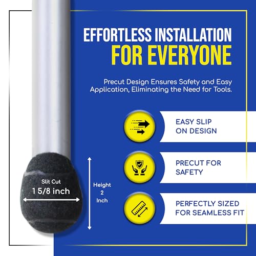 Small PreCut Tennis Balls Chair Desk Table Leg Floor Protector Pad Glides 2 Inch Black -4 Count Sample Pack - color: Black