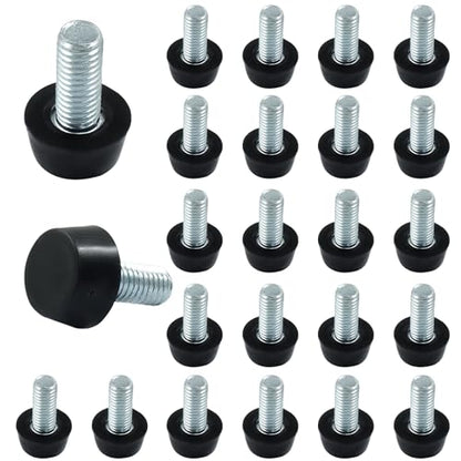 24 Pcs M8 Furniture Leveling Feet Adjustable Table Levelers T-Nut Kit Chair Glide Leveling Screw in Threaded for Patio Furniture Tables Chairs - size: M8