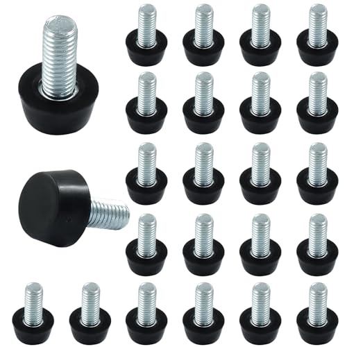 24 Pcs M8 Furniture Leveling Feet Adjustable Table Levelers T-Nut Kit Chair Glide Leveling Screw in Threaded for Patio Furniture Tables Chairs - size: M8