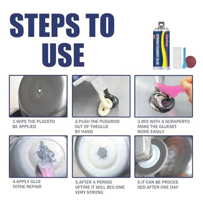 Strong Foundry Glue, High Temperature Resistant Casting Repair, Metal Repair Glue, Premium Liquid Welding Filler for Metal Defects and Repairs, 3pcs - color: AB3PC