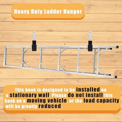 Heavy Duty Garage Utility Hooks - Wall Mount Multi-Use Storage Hooks for Hose, Bike, Chainsaw, Leaf Blower, Ladder Hanger (2 Small) - size: 2 Small