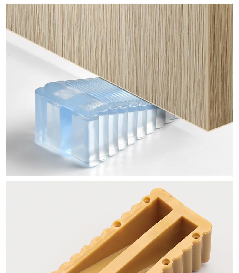 Door Stop Wedge Set, 5-Pack, Multi-Color, Non-Slip Rubber, 3.7 x 1.6 x 1.1 inches