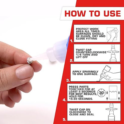 Loctite Super Glue Professional Liquid, Clear, 0.7 fl oz Bottle, 3 Pack - Superglue for Plastic, Wood, Metal, Crafts & Repair, Cyanoacrylate Adhesive Instant Glue, Quick Dry - size: 3 Pack